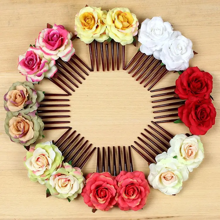 

New Arrival Limited Hair Combs Romantic Fancy rose Flowers Bridal Hair Accessories Hairband Bride Headband Headdress Wedding