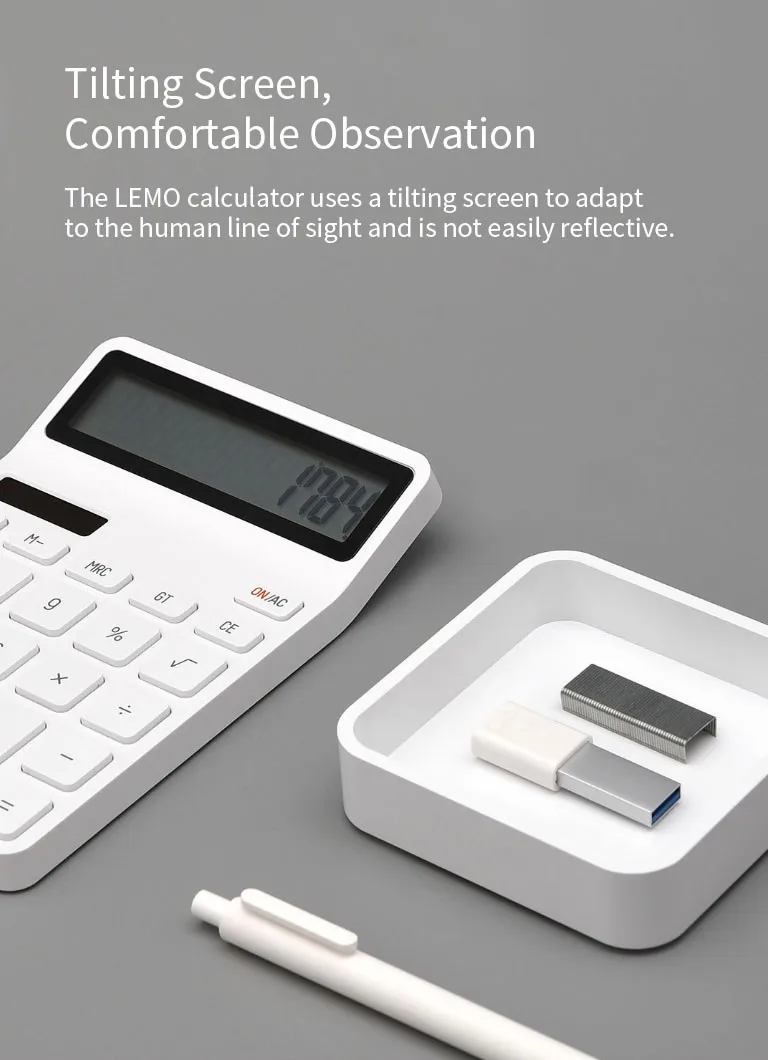 Xiaomi Mijia KACO LEMO Настольный калькулятор фотоэлектрический двойной погружение 12 номер дисплей интеллектуальное выключение для школы офиса 2