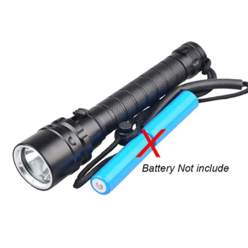 Cheap 1000 LM T6 LED Glare Waterproof Fill Light Scuba Diving Flashlight Light Underwater Maximum 100 Meters Professional Diving Light 1