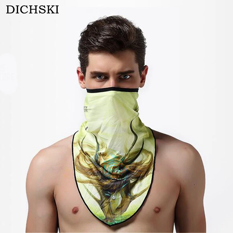 

DICHSKI 2018 Men Spring Summer Outdoor Bike Cycling Face Mask Breathable Quick-Drying Sun Protection Dust Turban Triangle Towel