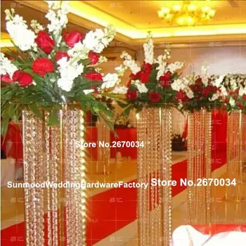 

Wholesale crystal bead hanging and metal money box for wedding centerpieces