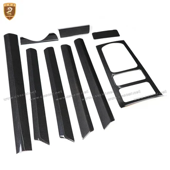 شراءغطاء لوحة تحكم بلوحة القيادة من ألياف الكربون لتزيين لوحة الباب لسيارة بورش كايين 2011-2017