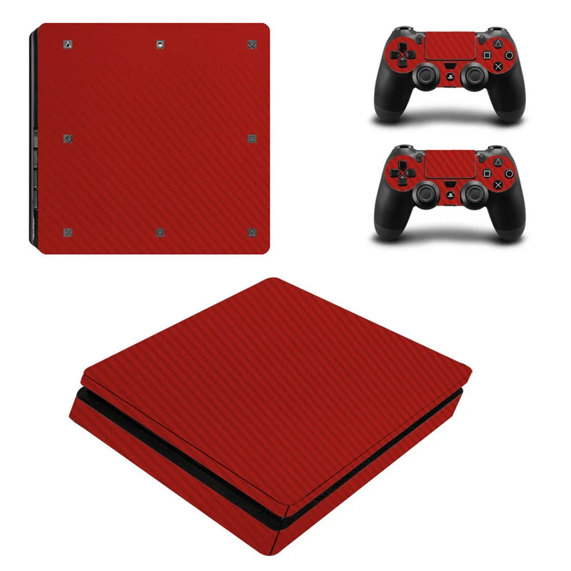 

For PS4 Slim Vinyl Skin Sticker Cover For Playstation 4 Slim Console + 2 Controller Decal Game Accessories