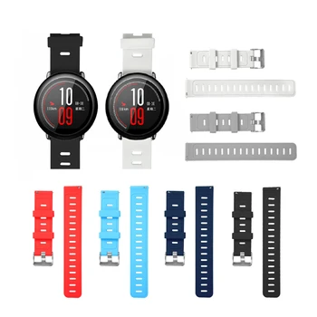 

Strap for Amazfit Stratos 2S 22mm 20mm Watch Band for Xiaomi Watch 1 2 Pure Color Replacement Bracelet for Amazfit Bip Bit Strap