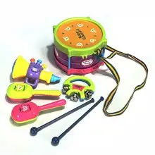 5 шт./Набор музыкальных инструментов рулон барабана Набор музыкальных инструментов игральные игрушки Красочные Детские обучающие игрушки развитие образования подарок