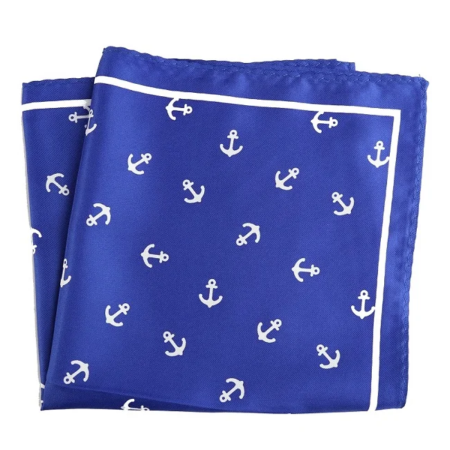 PH121 Pocket Square Портной Смит мужской платок цветочный якорь клетчатый горошек печатных носовой платок из полиэстера бизнес Карманный квадратный 33x33 CM - Цвет: PH121 Pocket Square
