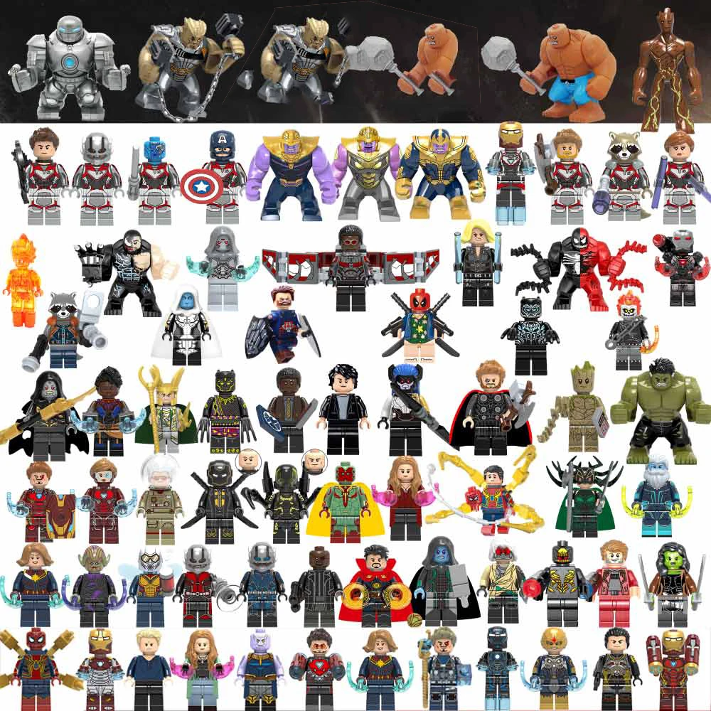 

Avengers 4 Endgamer Action Figure Black Panther Thanos Hulk Gamora Building Blocks Compatible with LegoINGlys Marvel Toys