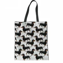 ThiKin Холщовая Сумка женская одна хозяйственная сумка большая емкость женские холщовые Пляжные Сумки Одежда для собак Печать Повседневная сумка