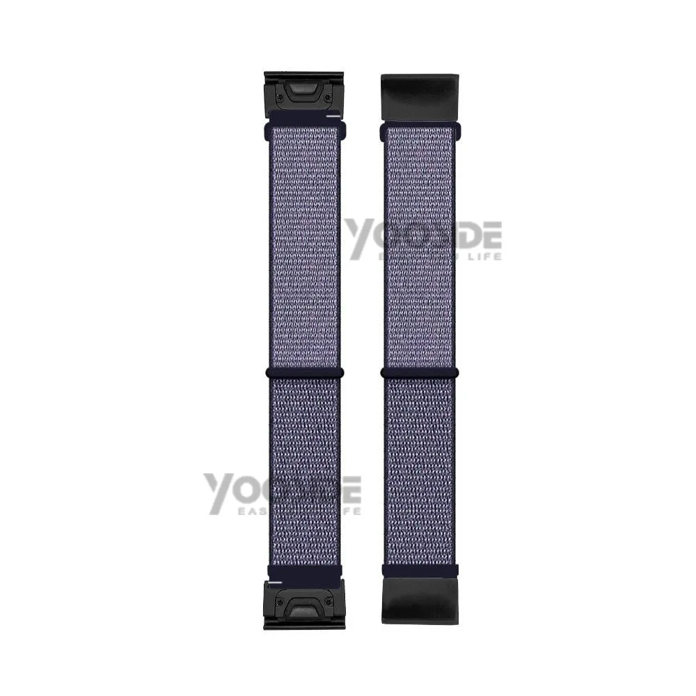 Fenix 6 Soft Nylon Loop Fastener Wristband 22mm Quick Fit Watch Band Strap for Garmin Fenix 5/ 5 Plus/Forerunner935/Instinct