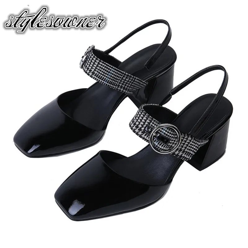 

Stylesowner Original Brand Luxury High Quality Black Cow Leather Women Pumps High Heels Spring Autumn Comfort Female Shoes