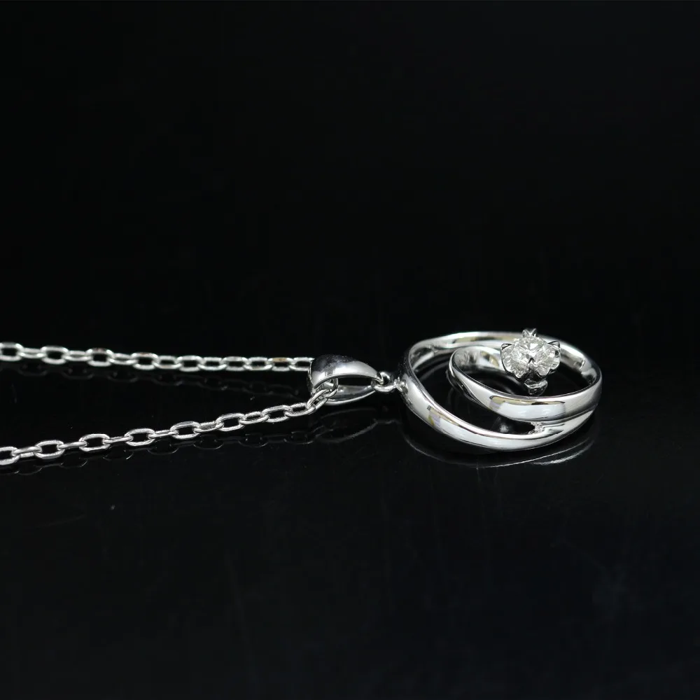 LASAMERO Halo 0.09CT 18k Gold Round Cut Square Center Pave Set Natural Diamond Pendant Necklace Chain Women Fine Jewelry