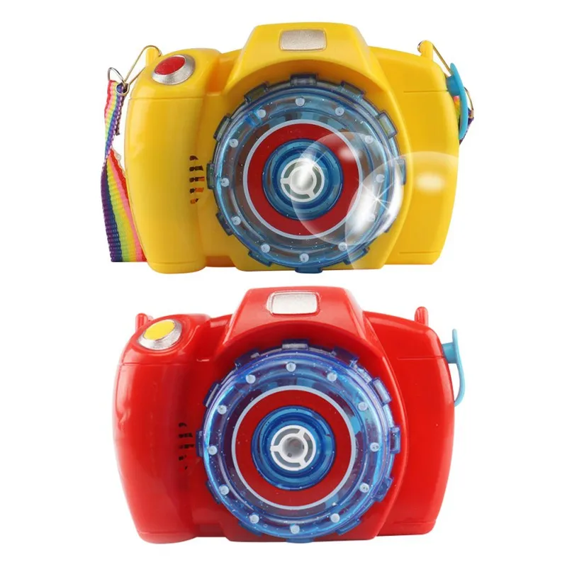 Electric Bubble Machine Camera Cartoon Fun Electric Blowing Bubble Tool