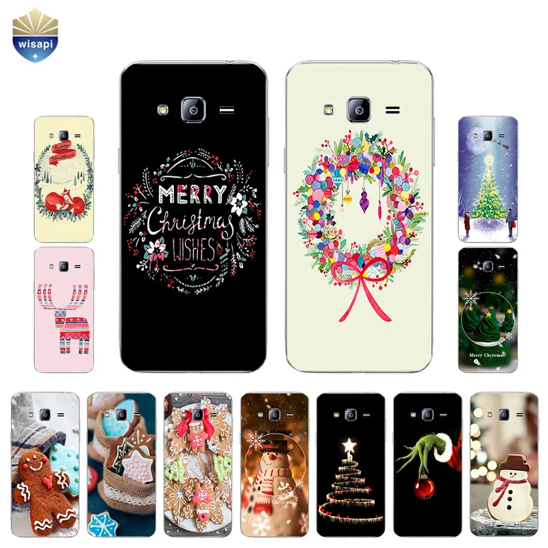 Чехол для телефона Note8 Samsung Galaxy J3 2016/2017 J3109 чехол J2 Prime мягкий ТПУ с рождественским