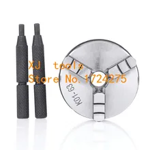 K01-65mm 3 кулачковый патрон токарный мини-патрон цанговый внутренняя резьба M14X1