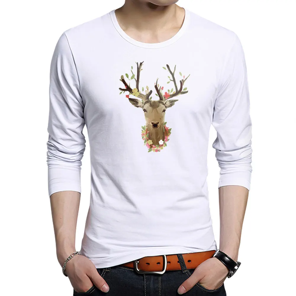 MYDBSH Harajuku Funny Christmas Deer T Shirts Men's Summer Brand
