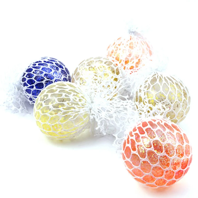 Colorful Bead Ball Toy Squeezable Stress Squishy Toy Stress Relief Ball Stress Ball Toys For Children And Adult Random Color