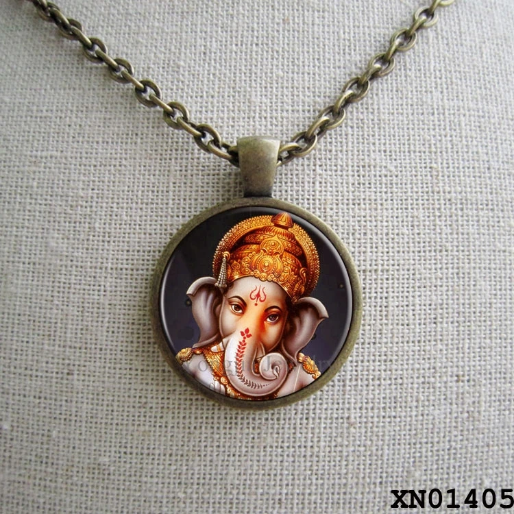 Handmade Lord Ganesha Pendant Hindu Ganesh God Necklace Indian God