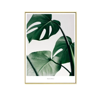 Скандинавские зеленые листья растения сейчас вдохновляющая Цитата холст картины стены искусства плакат картина для гостиной офиса домашний декор - Цвет: B