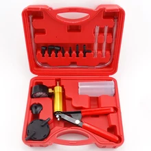 2 in 1 DIY Brake Bleeder And Vacuum Pump Tester Tool Kit Brake Fluid Bleeder Oil Change Hand Held Vacuum Pistol Pump Tester Kit