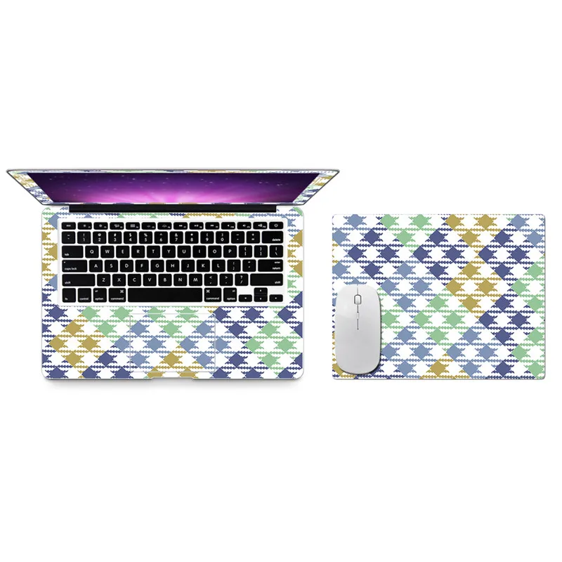

Geometry Color Prints 11.6" 12" 13.3" 15.4" Laptop Decal Sticker Cover Skin Notebook Protector with Mouse Pad for Macbook