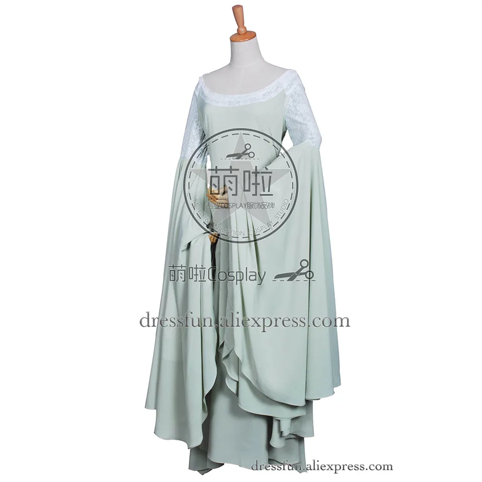 

The Lord of the Rings Cosplay Arwen Costume New Green Dress Uniform Outfits Suit Halloween Fashion Party Fast Shipping