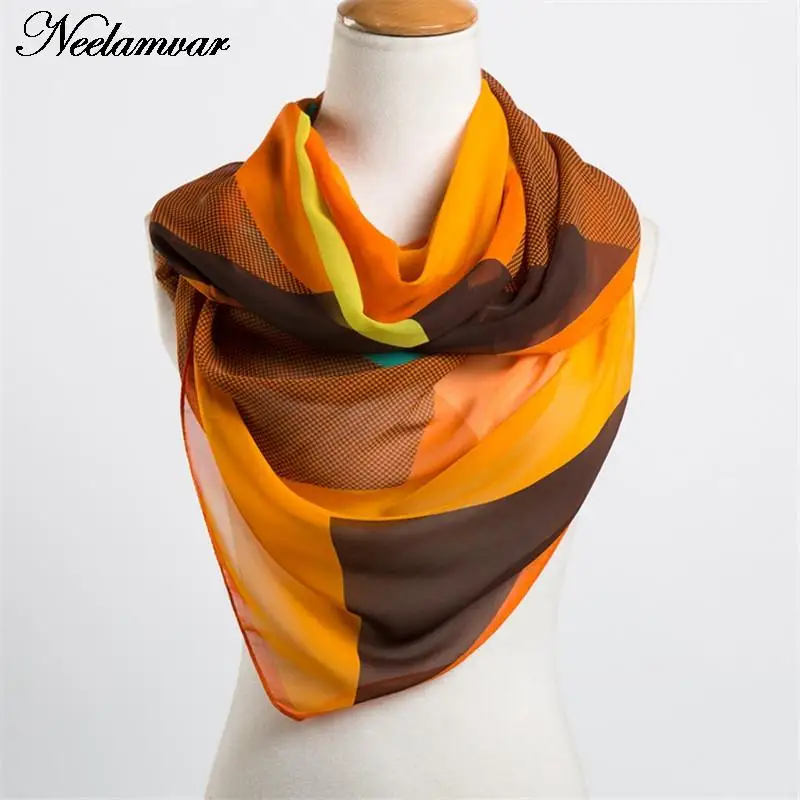 new 2017 spring and autumn chiffon women scarf geometric pattern design long...