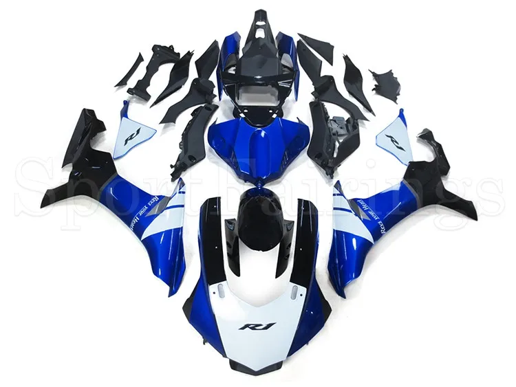 Инъекции Обтекатели для Yamaha YZF R1 в комплекте ABS пластик мотоцикла обтекатель Наборы кузов синий черный, белый цвет Carene