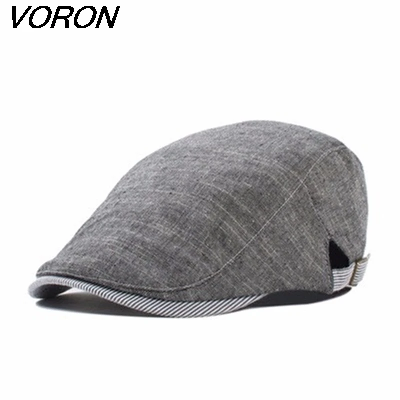 VORON хлопок Gorras мужской берет винтажная плоская кепка Boinas береты новая мода головные уборы мужские шапки Casquette Повседневная Кепка s