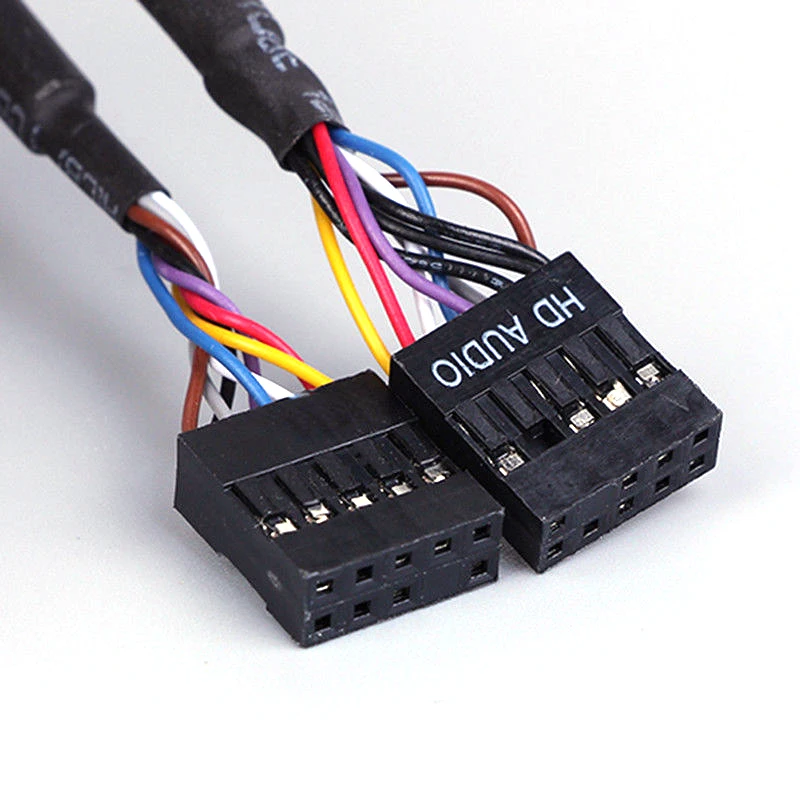 20 pin к 2 USB 3 0 портовый концентратор + HD аудио ПК флоппи Передняя панель