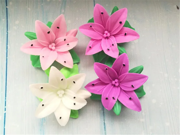 

Silicone Mold 3D Lily Flower Design Handmade Soap Mold Artcraft Fondant Cake Silica Gel Mold Lily Candle Decoration Mold