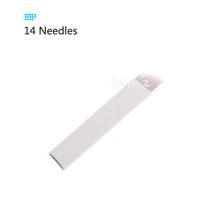 Иглы татуировки 10 шт. 14 pin стерилизованный из нержавеющей стали 3D вышивка Перманентный макияж для бровей Иглы лезвие