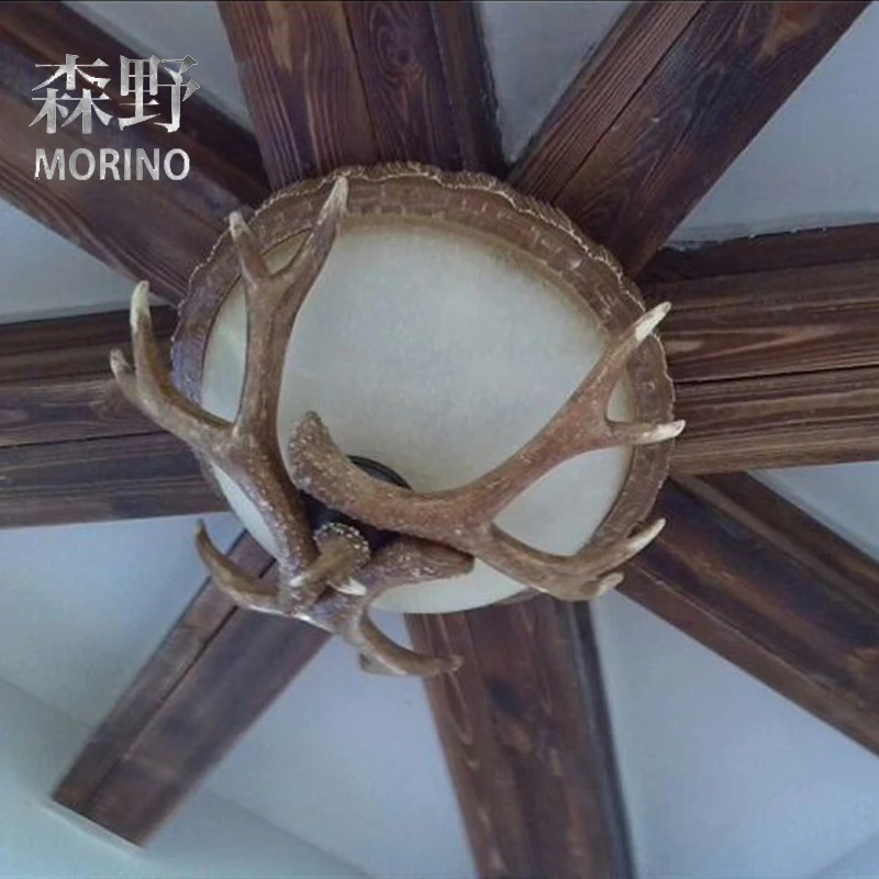 Achetez en gros antler ventilateur de plafond en ligne à des ... Bois Créatif plafond