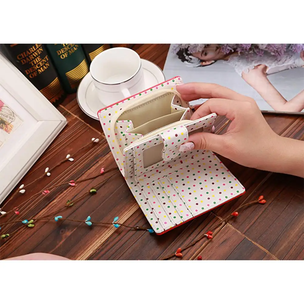 banabanma Lady Cute Wave Point Buckle Design Fashion Purse Coins Pouch