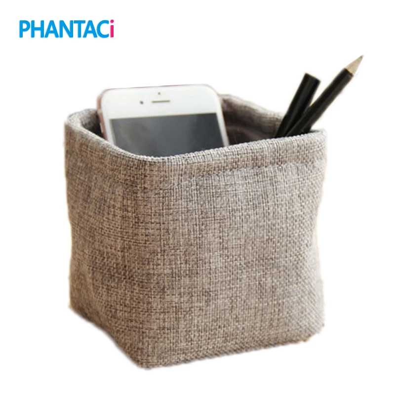 PHANTACI Mini маленькие льняные фотообои из искусственной ткани|pen holder|pen holder desktopdesktop pen