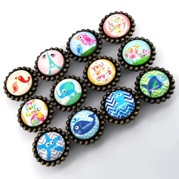 

1x Children Room Knobs and Handles Fish Bird Cartoon Furniture Handles crystal Door Knob Kids Drawer Cabinet Pulls for kids