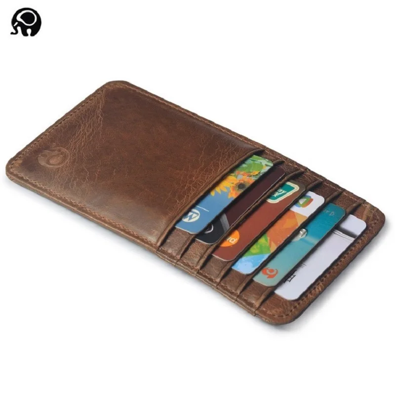 Wholesale 100 Real Leather Convenient 12 Credit Card Case ID Pocket Bank Card Cases Thin Card