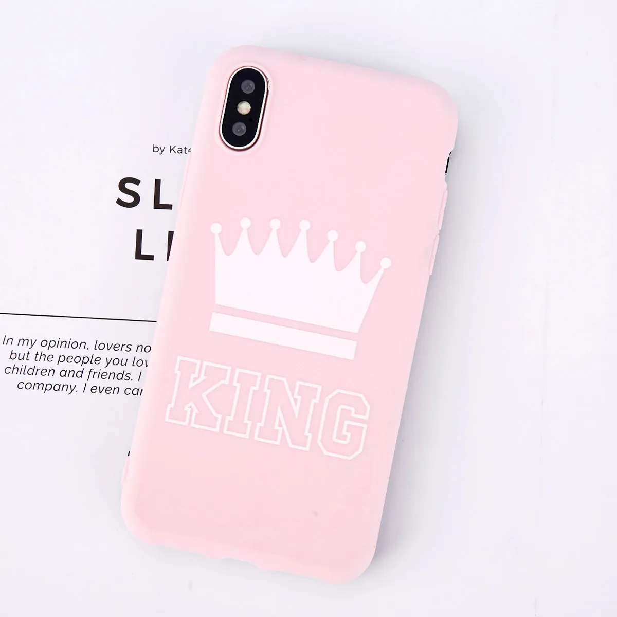 Ottwn волновые точки чехол в горошек для iPhone 6 7 8 Plus X XS Max XR волновые точки чехол для iPhone 6 6S Plus Мягкий силиконовый чехол для телефона - Цвет: KING Pink
