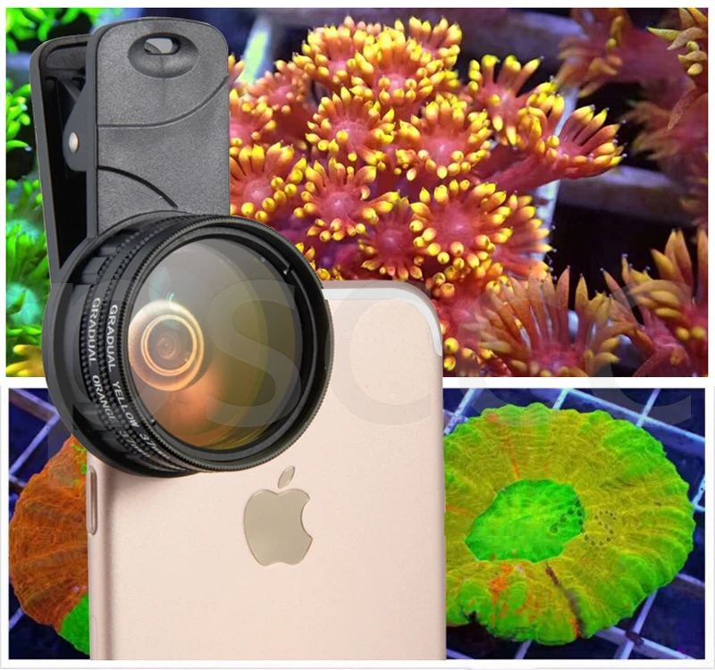 

Underwater Photography Lens Seawater Coral Aquarium Fish Tank Filter 3 Lens with Microscopic Seawater Mirror Coral Mirror