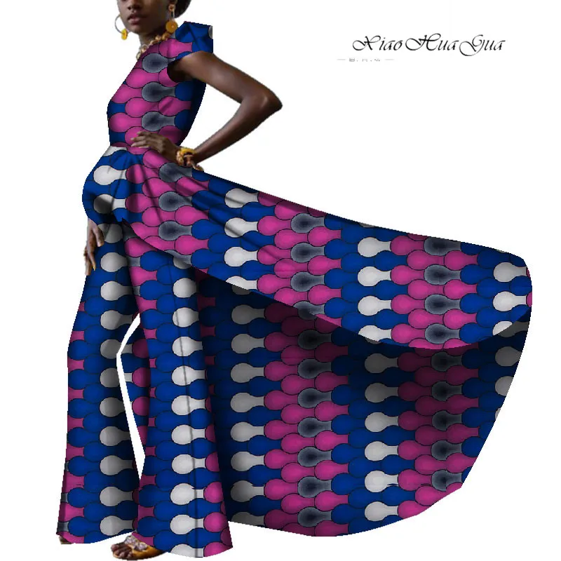 Комплект из 2 предметов в африканском стиле, топ и штаны для женщин, женское платье в пол+ широкие брюки в африканском стиле, одежда wy4595 - Цвет: 10