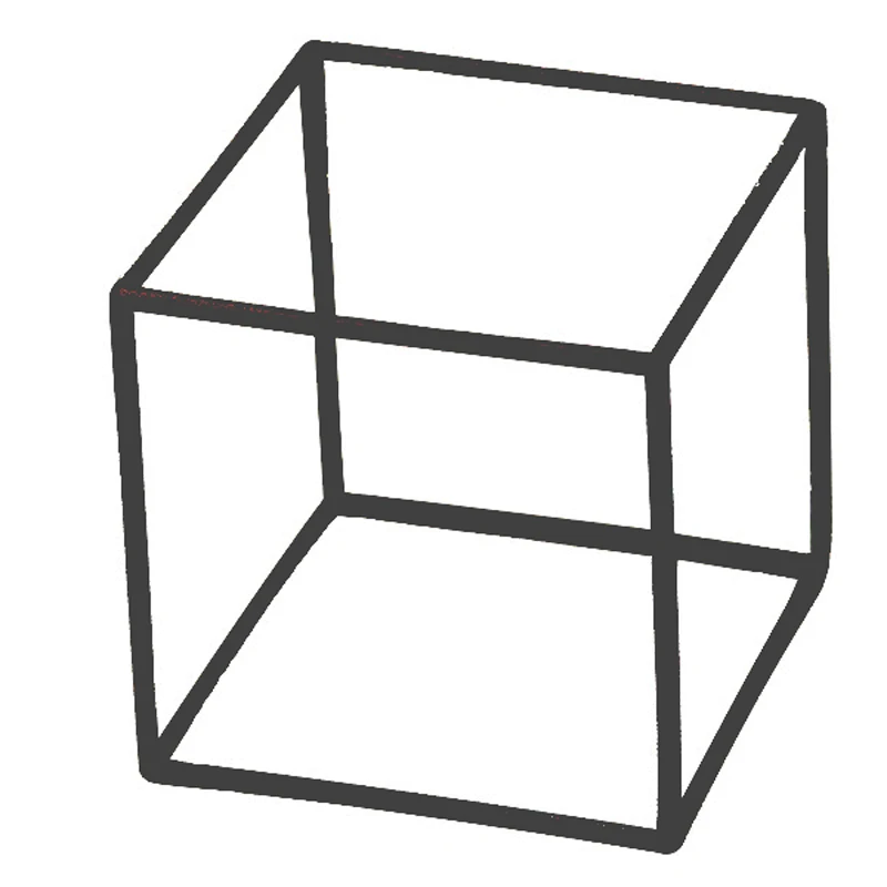 Дизайн панк минималистичный унисекс черный 3D куб манжета браслеты для женщин геометрический Золотой Серебряный квадратный браслет для мужчин - Окраска металла: black cube bangle