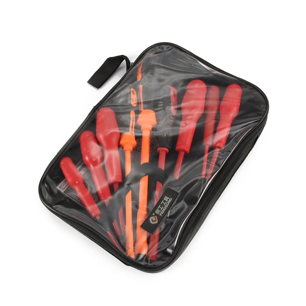 

9 Pcs/Set Insulated Screwdriver Kit Multifunctional Electrician Precision Insulation Repair Tools TN99