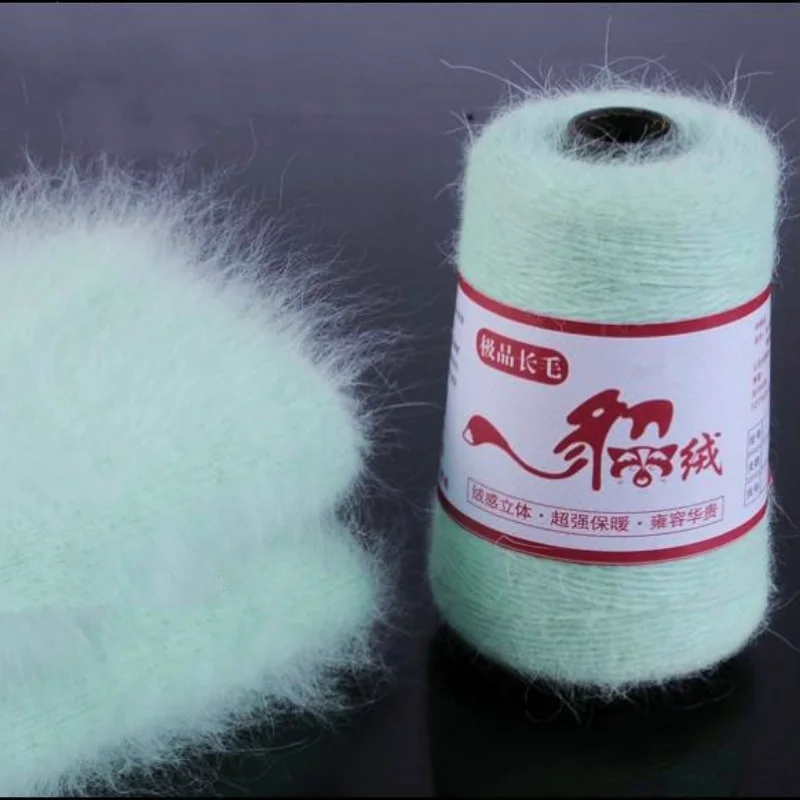 100+40g/Set Genuine Long Plush Mink Velvet Yarn Fine Hand Knitting Thread Eco Friendly Dyed Color Soft Warm Yarn For Cold Winter 2