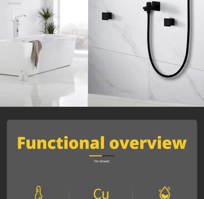 SKY RAIN ванная комната матовая черная роскошная душевая головка с высоким потоком термостатический клапан многофункциональный Спа светодиодный душевой набор