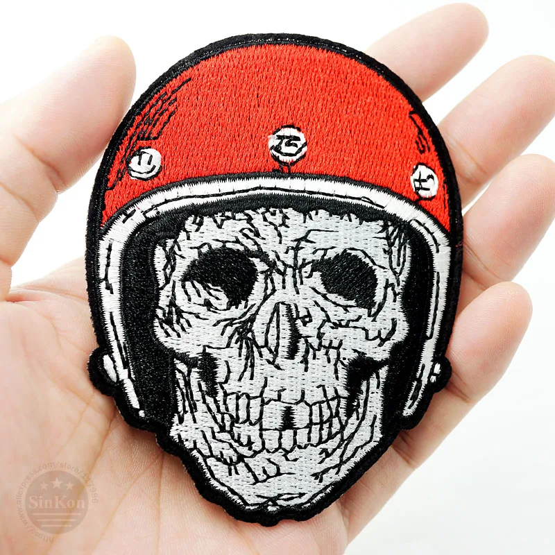 

Skull (Size:7.0x9.2cm) Patches Cloth Patch Embroidered Cute Badges Hippie Iron On Cartoon Patches For Clothes Sticker