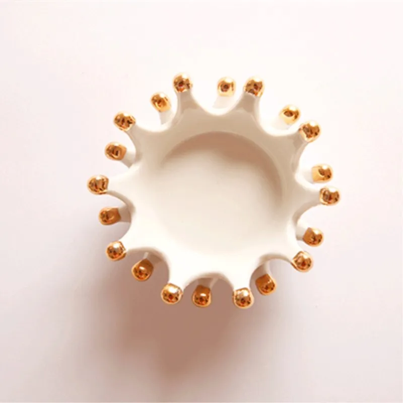 Нордический стиль Корона керамические украшения ювелирные изделия Кольцо Серьги Браслет лоток для хранения Творческий дом подарки тенденции украшения