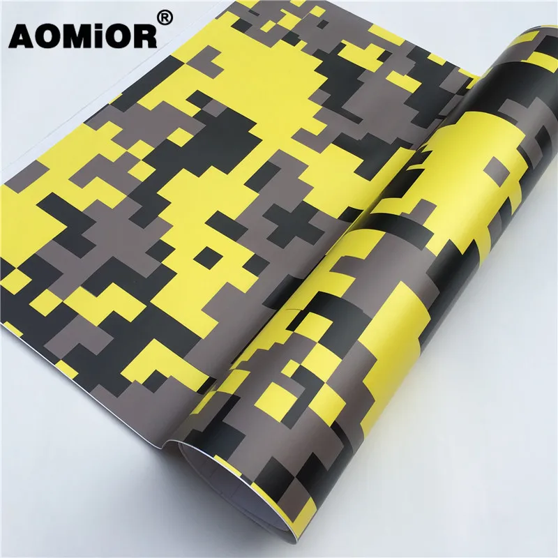 Yellow Digital Camo Vinyl Wrap Film (13)