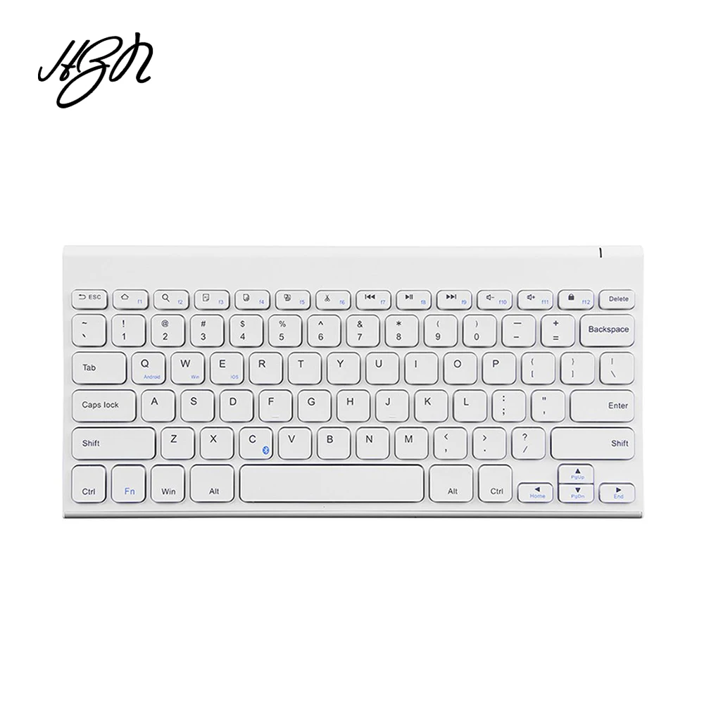 

HB0309 Slim Universal Mini Bluetooth Keyboard For Laptop Phone Tablet Comfortable and Mute Metal Drawing Design