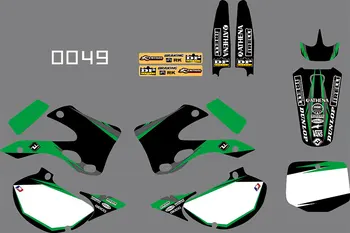 

3M Motorcycle Graphic Dirt Bike Sticker kit TEAM GRAPHICS BACKGROUNDS DECALS STICKERS FOR KAWASAKI KX125 KX250 1999-2002