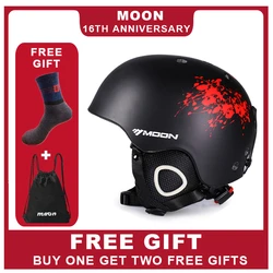 Luna Esquí Casco Pc + Eps Certificación Ultraligera Ce Moldeado Integralmente Transpirable Casco de Esquí Snowboard / Skateboard Casco Luna Esquí Casco Pc + Eps Certificación Ultraligera Ce Moldeado Integralmente Transpirable Casco de Esquí Snowboard / Skateboard Casco