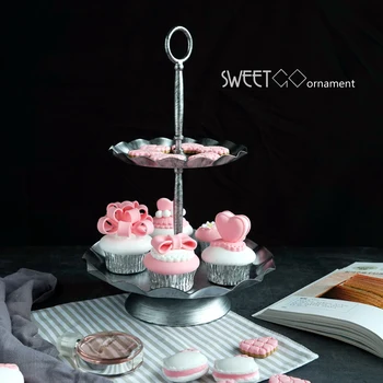 

2 tiers/3 tiers cake stand silver high quality wedding party supplies